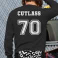 Jersey Style Cutlass 70 1970 Old School Muscle Car Back Print Long Sleeve T-shirt