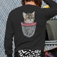 Kitty Cat In My Your Pocket Back Print Long Sleeve T-shirt