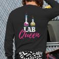 Lab Queen Lab Technician Medical Laboratory Scientist Back Print Long Sleeve T-shirt