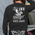 The Lawn Ranger Rides Again Lawn Tractor Mowing Back Print Long Sleeve T-shirt
