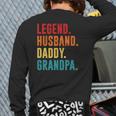 Legend Husband Daddy Grandpa Best Father's Day Surprise Dad Back Print Long Sleeve T-shirt