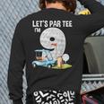 Let's Par I'm 9 9Th Birthday Party Golf Birthday Golfer Back Print Long Sleeve T-shirt