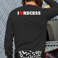 I Love Heart Recess Back Print Long Sleeve T-shirt