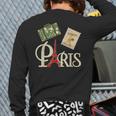 I Love Paris French Vintage Souvenir For Traveler Back Print Long Sleeve T-shirt