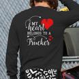 I Love My Trucker Husband Wife Valentine's Day Back Print Long Sleeve T-shirt I Love My Trucker Husband Wife Valentine's Day Back Print Long Sleeve T-shirt