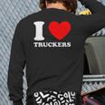 I Love Truckers Truckers Suppor I Love Trucker Back Print Long Sleeve T-shirt