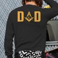 Masonic Dad Mason Symbol Back Print Long Sleeve T-shirt