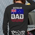 Mens Australian Dad Australia Flag For Father's Day Back Print Long Sleeve T-shirt