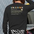 Mens Black Father Classic Black Lives Matter Father's Day Back Print Long Sleeve T-shirt