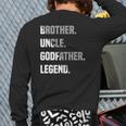 Mens Brother Uncle Godfather Legend Back Print Long Sleeve T-shirt