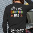 Mens Campfire Tent Camper Dad Father Happy Camping Back Print Long Sleeve T-shirt