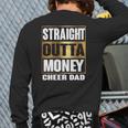 Mens Cheer Dad Straight Outta Money Cheerleader Back Print Long Sleeve T-shirt