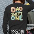 Mens Dad Of The Sweet One Donut Matching Family Donut Back Print Long Sleeve T-shirt