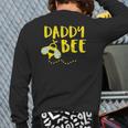 Mens Daddy Bee Family Matching Beekeeping Dad Papa Men Back Print Long Sleeve T-shirt