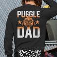 Mens Daddy Puggle Dad Dog Owner Dog Lover Pet Animal Puggle Back Print Long Sleeve T-shirt