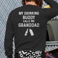 Mens Granddad Pregnancy Announcement My Drinking Buddy Back Print Long Sleeve T-shirt