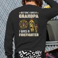 Mens Before I Was A Grandpa I Was A Firefightergifts Back Print Long Sleeve T-shirt