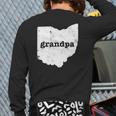 Mens Ohio Grandpa Grandfather State Grandpa Ohio Back Print Long Sleeve T-shirt