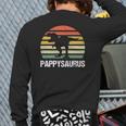 Mens Pappysaurus Dinosaur Lover Mens Cool Father's Day Retro Back Print Long Sleeve T-shirt