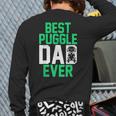 Mens Pet Owner Animal Dog Lover Daddy Best Puggle Dad Ever Puggle Back Print Long Sleeve T-shirt