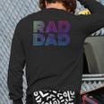 Mens Rad Dad 1980'S Retro Father's Day Back Print Long Sleeve T-shirt