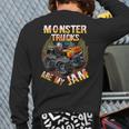 Monster Trucks Are My Jam American Trucks Cars Lover Back Print Long Sleeve T-shirt