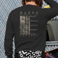 Murph Memorial Day Workout Wod Cam Multi Camo Flag Vertical Back Print Long Sleeve T-shirt