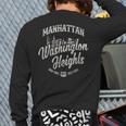 New York Manhattan Washington Heights Back Print Long Sleeve T-shirt