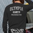 Olympia Washington Wa Vintage Established Sports Back Print Long Sleeve T-shirt