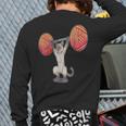 Olympic Snatch Siamese Cat Weightlifting Bodybuilding Muscle Back Print Long Sleeve T-shirt