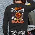 One Spooky Dad Halloween Witch Boo Ghosts Scary Pumpkins Back Print Long Sleeve T-shirt