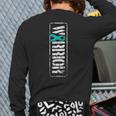 Ovarian Cancer Warrior Military-Style Awareness Ribbon Back Print Long Sleeve T-shirt