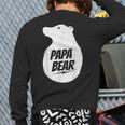 Papa Bear Best Father's Day For Dad Papa Bear Back Print Long Sleeve T-shirt