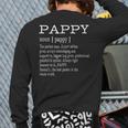 Pappy Definition Grandpa Father's Day Men Back Print Long Sleeve T-shirt