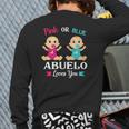 Pink Or Blue Abuelo Loves You Grandpa Grandfather Back Print Long Sleeve T-shirt