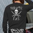 Pirate Dad Awesome Skull And Swords Halloween Tee Back Print Long Sleeve T-shirt