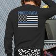 Police Officer Papa Proud Papa Back Print Long Sleeve T-shirt