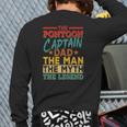The Pontoon Captain Dad The Man Myth Happy Father's Day Back Print Long Sleeve T-shirt