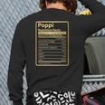 Poppi Nutrition Facts Father's Day For Poppi Back Print Long Sleeve T-shirt