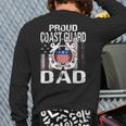 Proud Coast Guard Dad Us Coast Guard Veteran Military Back Print Long Sleeve T-shirt