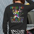 Proud Dad Of A 2023 Kindergarten Graduate Unicorn Dabbing Back Print Long Sleeve T-shirt