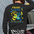 Proud Dad Down Syndrome Awareness T21 Back Print Long Sleeve T-shirt
