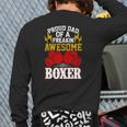 Proud Dad Of A Freakin' Awesome Boxer For Boxing Dads Back Print Long Sleeve T-shirt