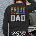Proud Dad Of Gay Lesbian Lgbt Family Matching Pride Ally Back Print Long Sleeve T-shirt