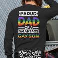 Proud Dad Of A Smartass Gay Son Lgbt Pride Month Men Back Print Long Sleeve T-shirt