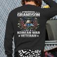 Proud Grandson Of A Korean War Veteran Military Vets Family Back Print Long Sleeve T-shirt