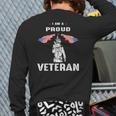 Proud Veteran Thank You Veterans On Veterans Day With Flag Back Print Long Sleeve T-shirt