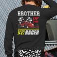 Race Car Party Brother Of The Birthday Racer Racing Family Back Print Long Sleeve T-shirt