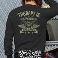Therapy Is Expensive Wind Is Free Biker Dad Motorcycle Men Back Print Long Sleeve T-shirt