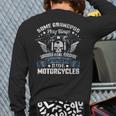 Real Grandpa Biker Shirt Fathers Day Motorcycle Ride Papa Back Print Long Sleeve T-shirt